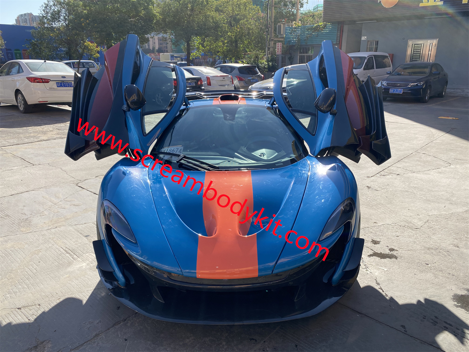 Mclaren P1 GTR body kit front bumper rear bumper side skirts fenders spoiler type2