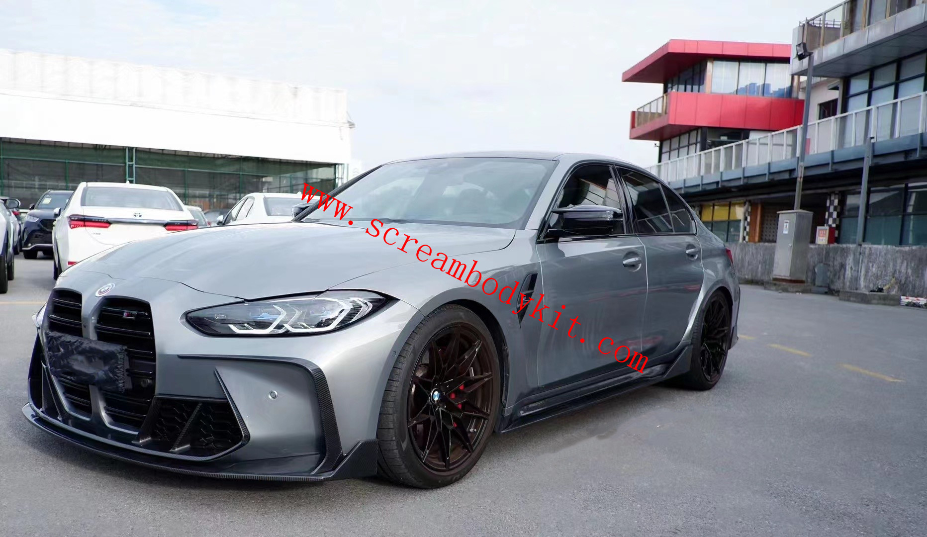 BMW M3 M4 G80 G82 front lip rear lip side skirts hood spoiler wing dry carbon fiber