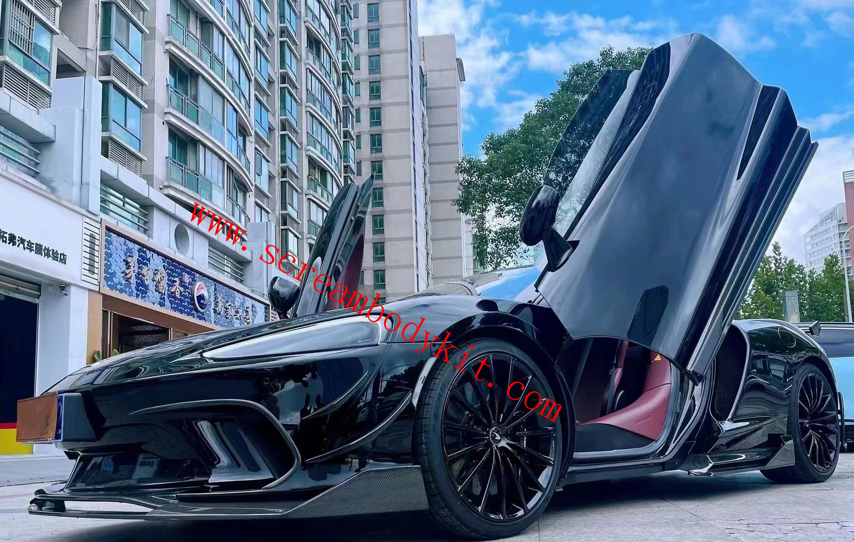 Mclaren GT front lip side skirts rear lip spoiler wing vent whole dry carbon fiber