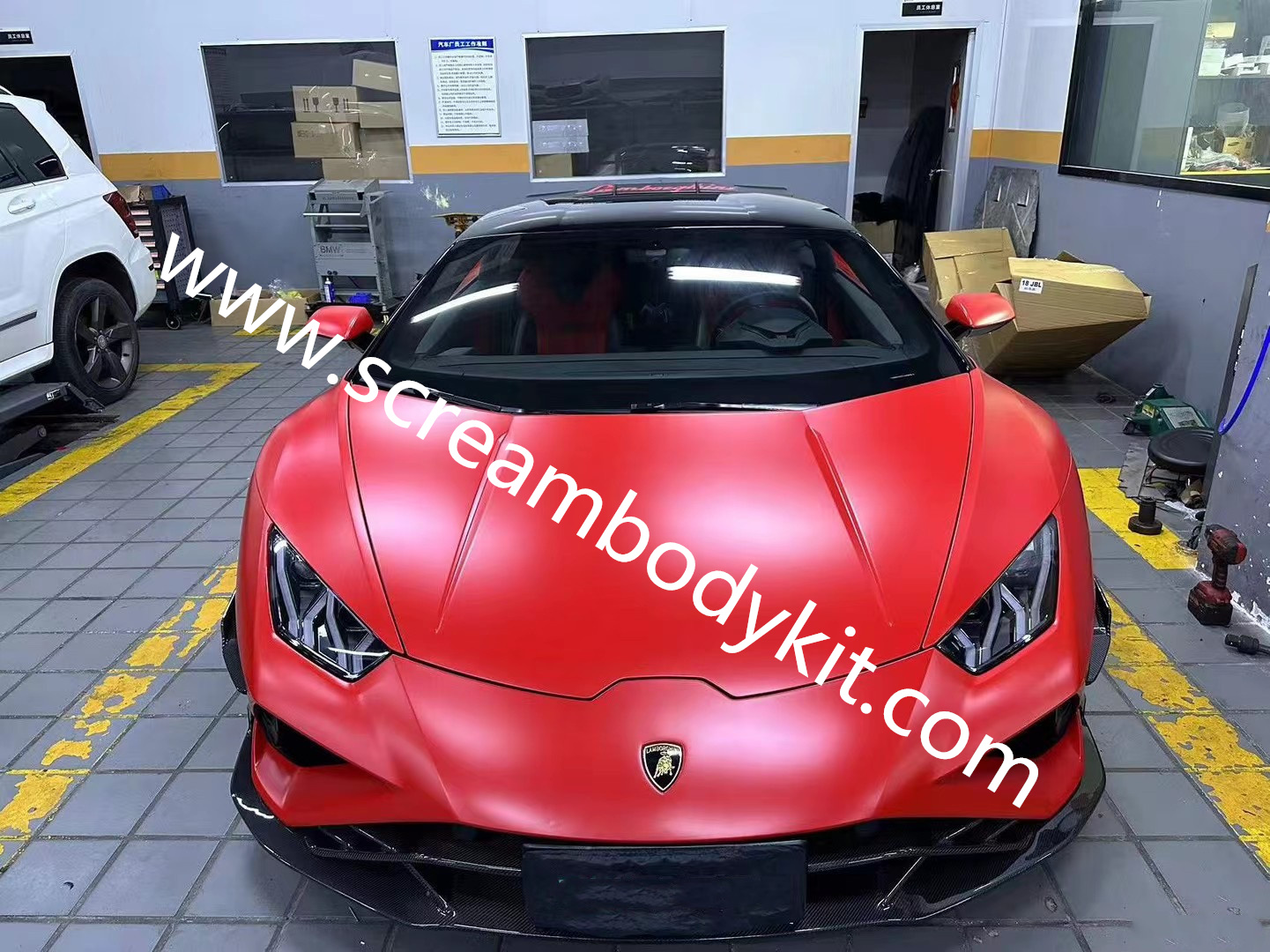 Lamborghini Huracan EVO front lip side skirts rear lip spoiler wing body kit dry carbon fiber