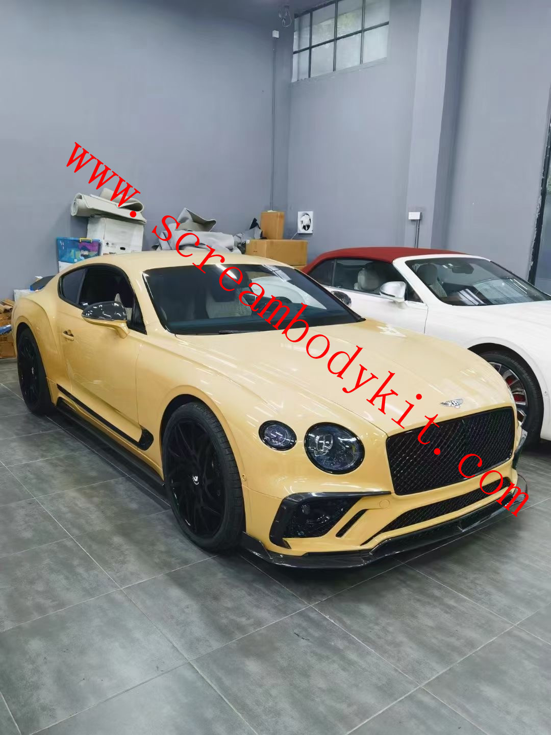 Bentley Continental GT Mansory body kit front lip side skirts rear lip spoiler hood grilles