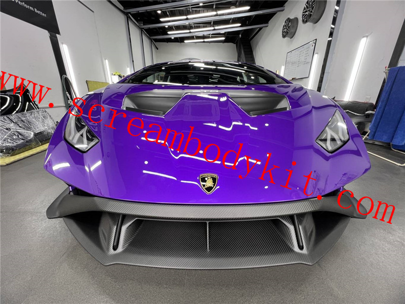 Lamborghini Huracan STO body kit OEM dry carbon fiber front bumper hood spoiler wing rear bumper