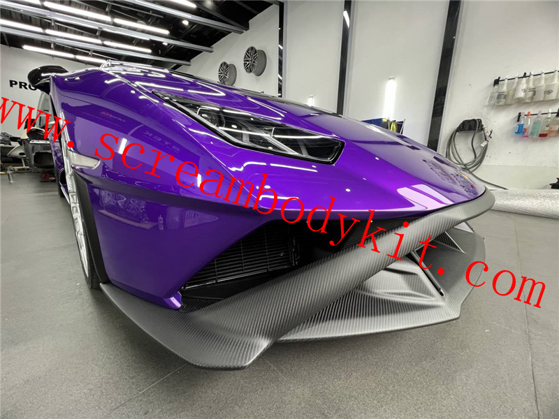Lamborghini Huracan STO body kit OEM dry carbon fiber front bumper hood spoiler wing rear bumper