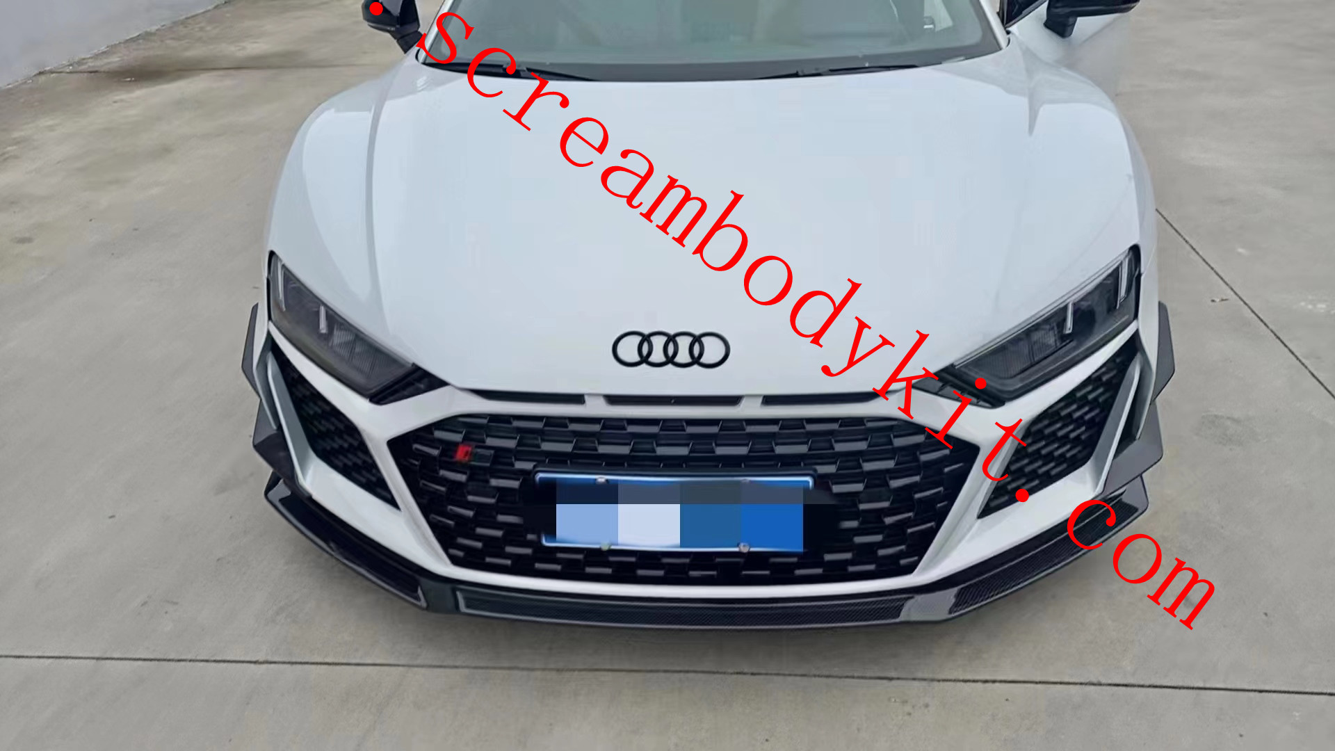 Audi R8 front lip and canards whole dry carbon fiber