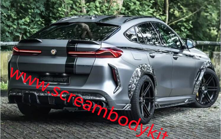 BMW X6M X6 wide body kit front lip side skirts rear lip spoiler fenders hood