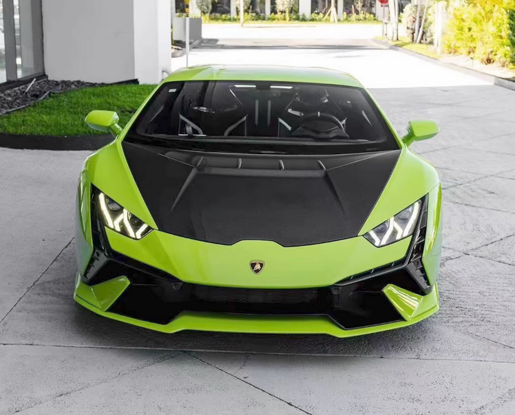 Lamborghini Huracan Tecnica body kit front bumper rear bumper hood spoiler engine cover  lp580 lp610 EVO conversion Tecnica dry carbon fiber