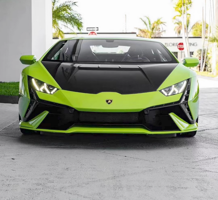 Lamborghini Huracan Tecnica body kit front bumper rear bumper hood spoiler engine cover  lp580 lp610 EVO conversion Tecnica dry carbon fiber