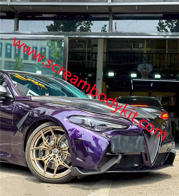 Alfa Romeo Giulia GTAm front bumper and wide fenders