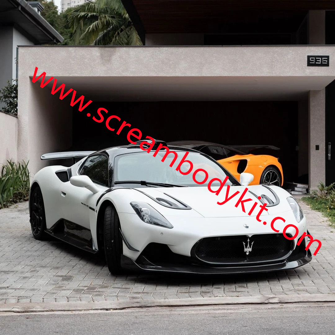 Maserati MC20 front lip side skirts rear lip spoiler full dry carbon fiber
