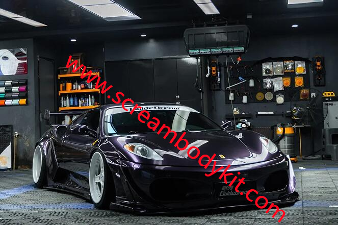 Ferrari F430 liberty walk wide body kit front lip side skirts rear lip spoiler