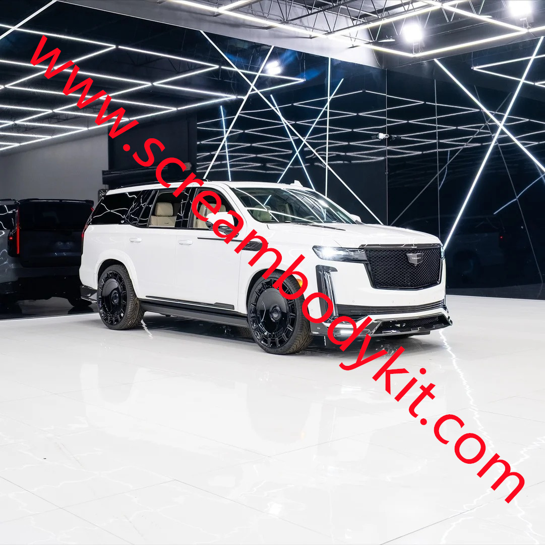 Cadillac Escalade Mansory wide body kit front lip fenders rear lip spoiler carbon fiber etc