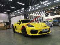 Porsche 718 Cayman boxster body kit front lip after lip hood side skirts Carbon Fiber