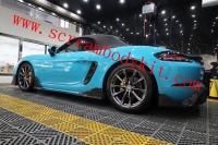 Porsche 718 Cayman boxster body kit front lip after lip hood side skirts carbon fiber