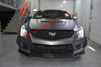 Cadillac ATSL body kit front lip after lip side skirts wing hood carbon fiber