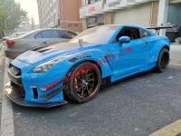 Nissan GTR R35 wide body kit LB TYPE.2  front bumper after bumper wing spoiler hood fenders