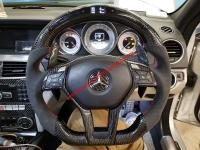 Mercedes-Ben w204 205 w463 SLS C63/E63/E63S/AMG/GLC/GLE/CLS/C/G/E carbon fiber steering wheel add led
