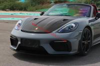 Porsche 718 cayman boxster body kit GT4 front bumper rear lip fenders hood spoiler wing vents