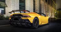 Lamborghini huracan evo spyder full dry carbon fiber spoiler wing front lip side skirts