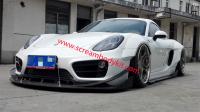 Porsche 981 cayman Boxster wide body kit front bumper after bumper fenders wing