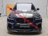 BMW X5 X5M body kit carbon fiber front lip side skirts rear lip hood grill