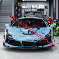 Ferrari F8 mansory body kit front lip side skirts rear lip spoiler full dry carbon fiber
