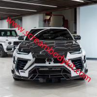 Lamborghini URUS Mansory wide body kit front bumper side skirts rear bumper hood fenders spoiler full dry carbon fiber