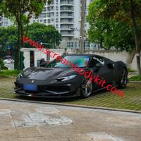 Ferrari 296 GTB body kit front lip side skirts fenders spoiler rear lip vent hood full dry carbon fiber