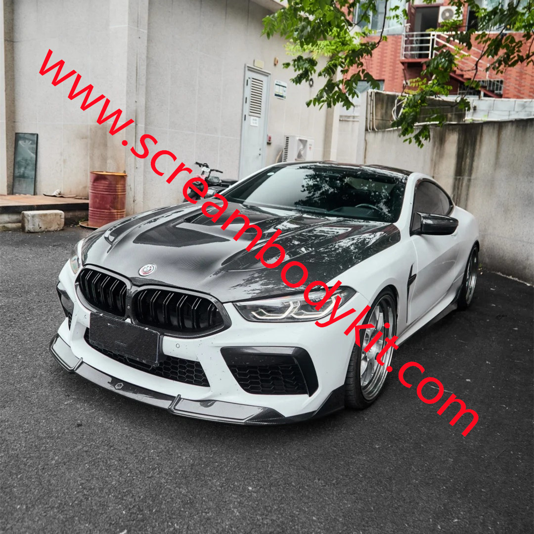 BMW M8 hood dry carbon fiber
